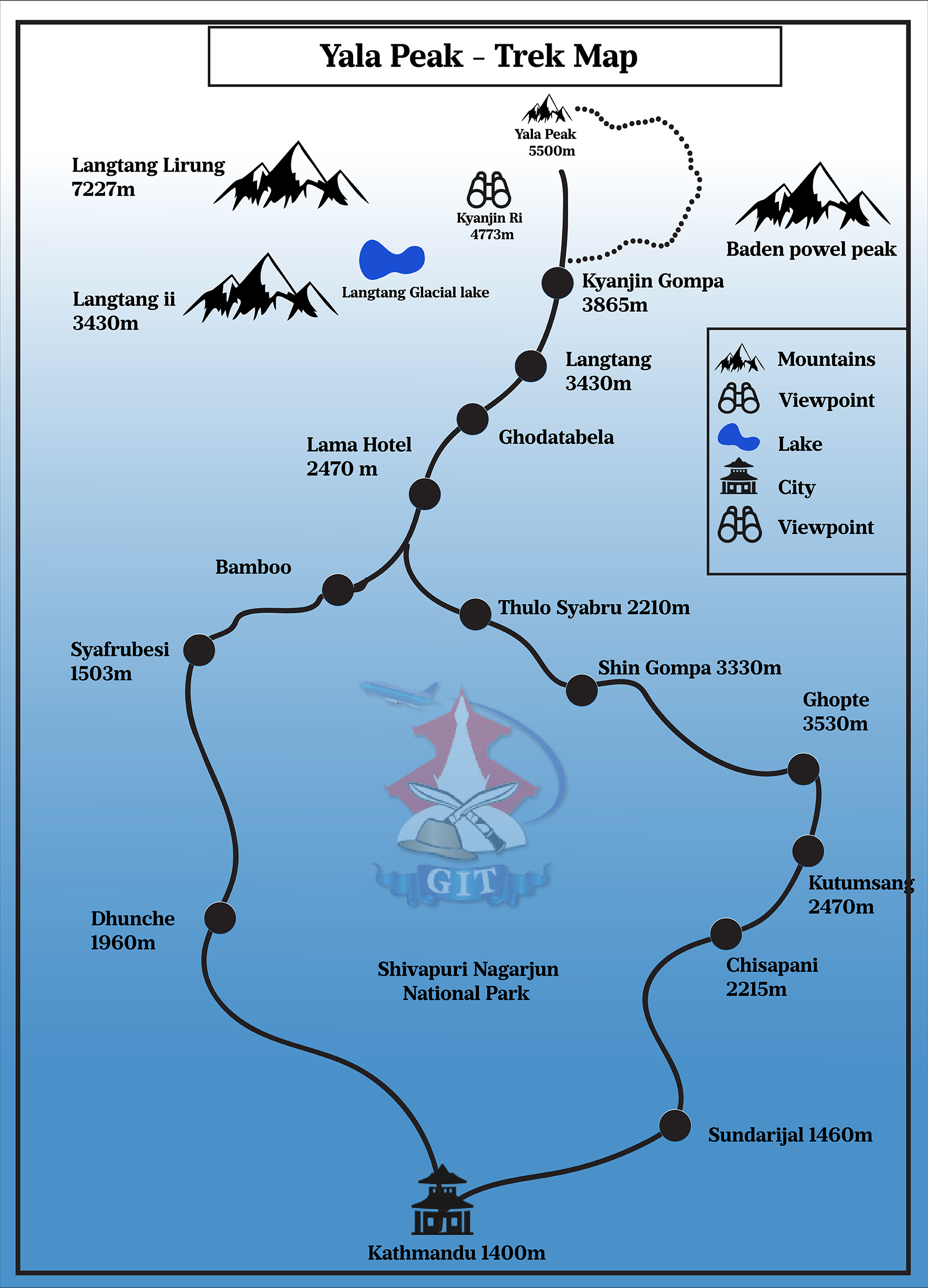 route-mapYala Peak Climbing